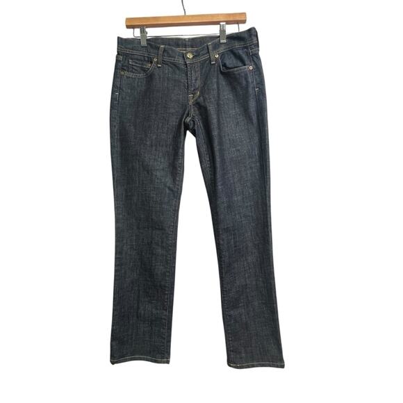 Citizens of Humanity Ava Low Waist Stretch Straight Leg Dark Denim Jean Size 30 - Picture 1 of 16